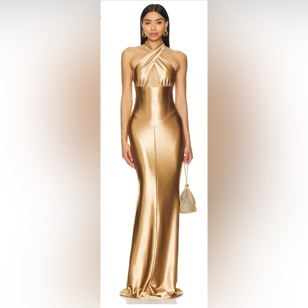 Charity Dress in Gold Retrofete